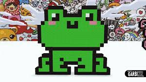 Minecraft Pixel Art How To Make A Kawaii Frog By Garbi Kw Minecraft Pixel Art Pixel Art Cute Frogs