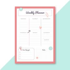 However this is only for personal use so you cannot use it to create advertising material. Weekly Planner Template Images Free Vectors Stock Photos Psd