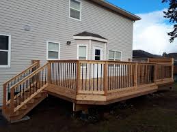 The minimum height of the railing varies based on the height of the deck. Deck Safety Tips All Craft