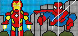 Superhero Color By Number Coloring Squared Superhero Coloring Pages Spiderman Coloring Superhero Coloring