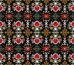Cobalt blue base with raised three greek key high relief feet. Seamless Floral Pattern Folk Colorful Flowers And Leaves Indian Royalty Free Cliparts Vectors And Stock Illustration Image 116550062