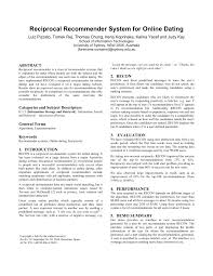 Frustrated at my lack of success thus far, i vented my feelings the only way i knew how: Pdf Reciprocal Recommender System For Online Dating