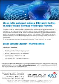 Bachelor of software engineering in university of malaya. Senior Software Engineer Ios Development