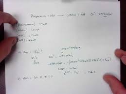 The units of the terms in the mass action expression for k eq must be atm for gases and molarity for concentrations of dissolved species. Delta G Biochemistry Calculation Youtube