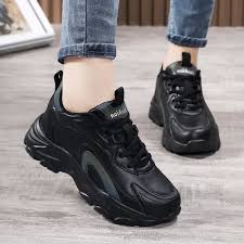 Baskets Sneakers Femme Chaussures de Sport Respirante Confort Jogging Noir - Cdiscount Chaussures