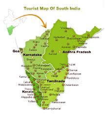 Tamil nadu is surrounded by lands on its north (karnataka and andhra pradesh) and west (kerala), as well as by water bodies of indian ocean and bay of bengal on its south and east respectively. South India Map