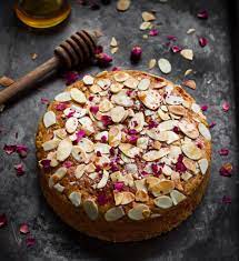 Eggless Honey Almond Cake Tasha S Artisan Foods Recipe Almond Cakes Delicious Cake Recipes Honey Cake Recipe