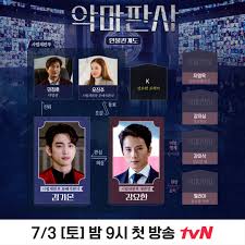 Tvn's new saturday and sunday drama the devil judge is set in a dystopian korea, where a devil judge turns the court into a reality show and exposes and punishes criminals in front of a participating live audience—the entire nation. The Devil Judge Teases Conflicting Relationships Between Characters Soompi