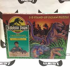 Go through our collection of trading cards, uno and other card games. Milton Bradley Jurassic Park 3 D Stand Up Jigsaw Puzzle Baby Tricerat Rogue Toys