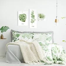 Glasbild Mehrteilig Aquarell Botanik Collage 3 Teilig Haus Deko Dekor Zuhause