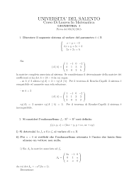 Il teorema di rouché capelli fornisce quindi una scaletta molto precisa per studiare la compatibilità di un qualsiasi sistema lineare, basata sullo studio del . Scienzemfn Unisalento It