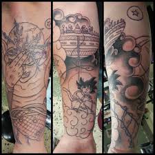 Find images of dragon ball. Atlantis Tattoos Dbz Started Zachs Dragon Ball Z Sleeve Today