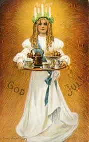 Image result for Pictures of St. Lucia Celebrations in Sweden