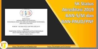 Standar penilaian pendidikan adalah kriteria mengenai mekanisme, prosedur, dan instrumen penilaian hasil belajar peserta didik. Sk Status Akreditasi 2019 Ban S M Dan Ban Paud Pnf Ij Com