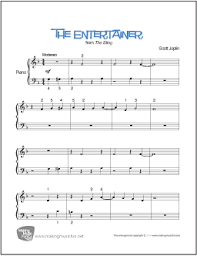 There is a high possibility, that you have heard this song at least once. The Entertainer Joplin Beginner Piano Sheet Music Digital Print