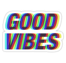 Good Vibes Techicolor Stickers By Peakednthe90s Redbubble Good Vibes Aesthetic Stickers Tumblr Stickers