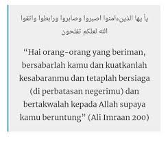 وَكَيۡفَ تَكۡفُرُونَ وَأَنتُمۡ تُتۡلَىٰ عَلَيۡكُمۡ ءَايَٰتُ ٱللَّهِ وَفِيكُمۡ رَسُولُهُۥۗ وَمَن يَعۡتَصِم بِٱللَّهِ فَقَدۡ هُدِيَ إِلَىٰ صِرَٰطٍ مُّسۡتَقِيمٍ. Surah Ali Imran Ayat 200 Lembutkan Hati Suami Yang Suka Keluar Larut Malam Pesona Pengantin