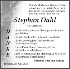 Traueranzeigen von Stephan Dahl