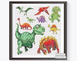 We stitched these patterns on 16 count aida cloth with two strands of embroidery floss. Modern Counted Cross Stitch Pattern Dinosaurs Cross Stitch Pattern X Stit Funny Cross Stitch Patterns Unicorn Cross Stitch Pattern Cross Stitch Embroidery