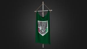 Attack on titan scout cape necklace and mask 3 piece cosplay bundle Attack On Titan Flag 3d Model By Kafu Dev Kafutschga B30eba0