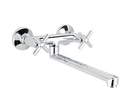 Moderne Retro Zweigriff Wandarmatur Kuche Bad Mit Kreuzgriffen Auslauf 25cm Lang In Heimwerker Bad Kuche Armat Wandarmatur Kuche Moderner Retro Wandarmatur