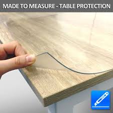 Pvc Table Protection Sheet 2mm Made To Measure Ideal For Protecting From General Wear And Tear This Sheet Plastic Table Covers Plastic Tables Table Covers