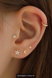 Dainty Ear Piercings Cool Ear Piercings Earings Piercings Star Earrings Stud