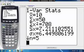 Range Variance Standard Deviation On The Ti 83 84 Calculator Calculator Graphing Calculators Standard Deviation