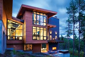 A Slopeside Home In Whitefish Montana Branches Out To The Surrounding Forest With The Playful Spirit Of A Modern Mountain Home Mountain Modern Montana Homes