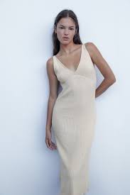 Knit Midi Slip Dress Zara United States Knit Midi Dress Fashion Fashion Clothes Women