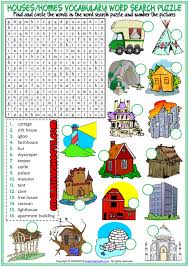 If you want to puzzle through to the answer without using any woodchucks, take the quiz and puzzle it out for yourself! Types Of Houses Esl Printable Word Search Puzzle Worksheet