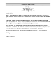 Best Part Time Sales Associates Cover Letter Examples Livecareer