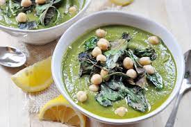 Creamy Zesty Spinach Soup Vegan Gluten Free The Colorful Kitchen Zesty Spinach Spinach Soup Healthy Recipes