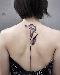 Black And White Realistic Calla Lily Tattoo 60 Stunning Watercolor Tattoos By Chen Jie Page 4 Of 6 Tattooadore Flower Spine Tattoos Back Tattoo Women Lillies Tattoo
