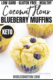 Keto Coconut Flour Blueberry Muffins Recipe In 2020 Muffin Recipes Blueberry Coconut Flour Blueberry Muffins Blue Berry Muffins