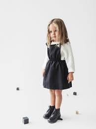 Plain Flannel Pinafore Dress In 2020 Zara Girls Dresses Pinafore Dress Toddler Girl Outfits