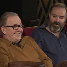 Glasgow, Uk. 26Th Feb, 2019. Actors/Writers, Ford Kiernan( Left) And Greg  Hemphill (Right) From Tv Hit Show, Still Game, Seen On The Red Carpet At  The Glasgow Film Theatre. Credit: Colin Fisher/Alamy
