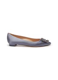 Shop manolo blahnik men's & women's new season collection online at milanstyle.com. Manolo Blahnik Hangisi Swarovski Crystal Brooch Satin Flats Women Lane Crawford