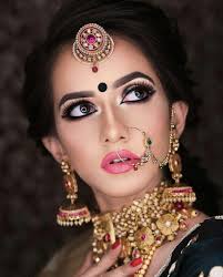 Indian Traditional Makeup Artist Mascara Eyeshadow Eyelashes Lipstick Earrings Eyeliner Hi Indian Bridal Makeup Bridal Makeup Tips Bridal Nose Ring