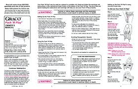 Before setting up the baby pack and play you should keep in mind some rules and regulations. Graco Pack N Play 9125 User Manual 6 Pages Also For Pack N Play 9126 Pack N Play 9120 Pack N Play 9122 Pack N Play 9135 Pack N Play 9131 Pack N Play 9132 Pack N Play 9130