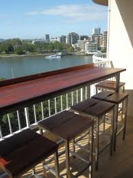 Arrange a couple of bar stools and set up this diy bar top. Bar In Balcony Novocom Top