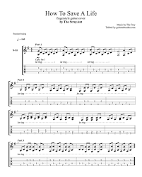 The Fray How To Save A Life Fingerstyle Guitar Tab Pdf Guitar Sheet Music Guitar Pro Tab Download Guitar Tabs Fingerstyle Guitar Acoustic Guitar Music