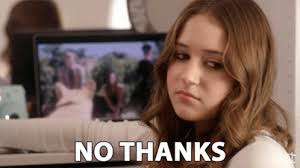 No Thanks Sad Girl Negative Response GIF