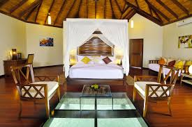 Interior Of Water Bungalow Maldives Hotel Robinson Club Water Bungalow
