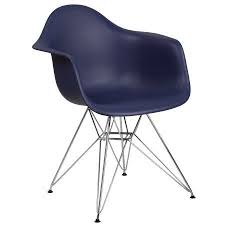 Flash Furniture Alonza Series Navy Plastic Chair With Chrome Base Walmart Com Plastic Chair Plastic Dining Chairs Molded Chair