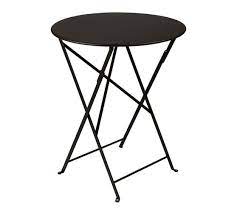 This outdoor patio furniture set is made up with 2 folding chairs and a round tempered glass table to conduct a private conversation or have dinner with best friends,great for small. Fermob 24 Metal Bistro Round Table Pottery Barn