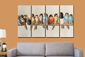 Large Canvas Bird Wall Art Birds Printed Canvas Oil Paint Printed Canvas Animals Wall Etsy Large Canvas Prints Canvas Wall Art Bird Prints