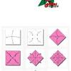 Ambil kertas origami persegi, kemudian lipat dua secara horizontal. 1