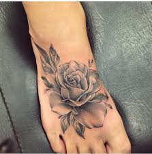 Rose Foot Tattoo Would Love This But In A Vintage Pastel Colors Rose Tattoo Foot Tattoos For Women Flowers Foot Tattoos For Women