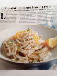 Bucatini With Meyer Lemon Cream Chives Recipe Cooking Light Diet Pasta Dishes